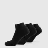 Woven Tab Quarter Socks 3pk